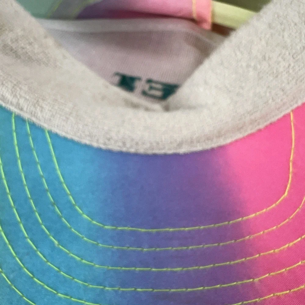 Vintage Otto Cap Accel Rainbow Nylon Rope Hat Multicolor Snapback Retro 80s Cap